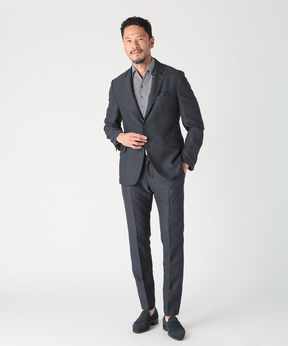 MEN'S BIGI 【ACTIVE TAILOR/アクティブテイラー】カラミメッシュストレッチジャケット ブラック