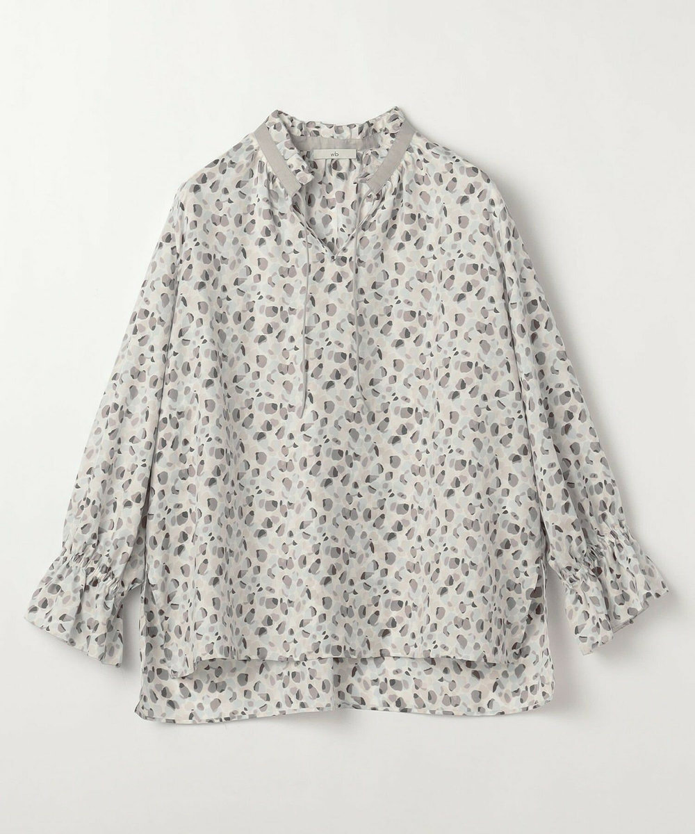 wb Lサイズ（大きいサイズ） 【大きいサイズ】レイヤードストーンプリントブラウス マルチ