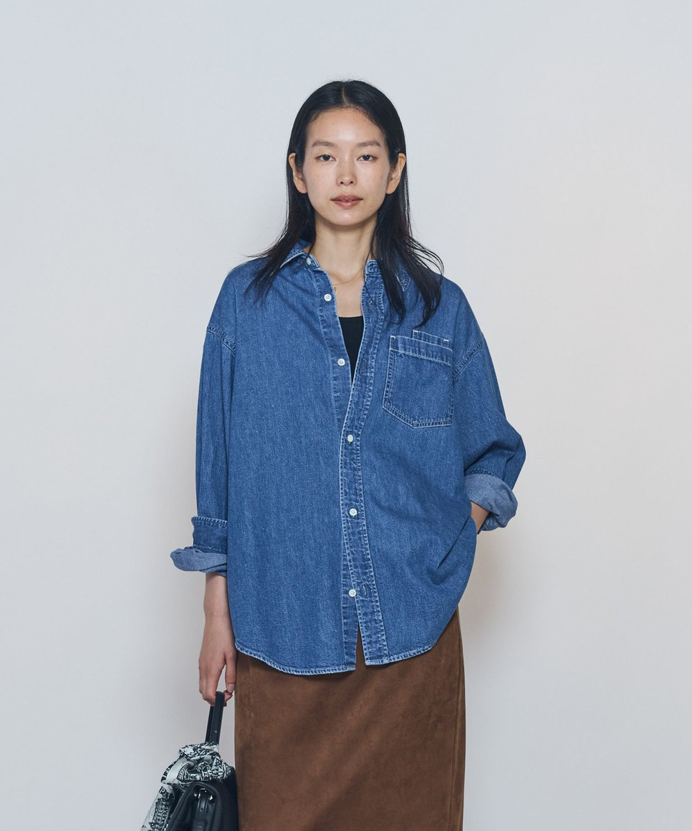 1er Arrondissement ＜NEEDBY heritage×1er Arrondissement＞【別注】デニムシャツ"Sophie" インディゴブルー