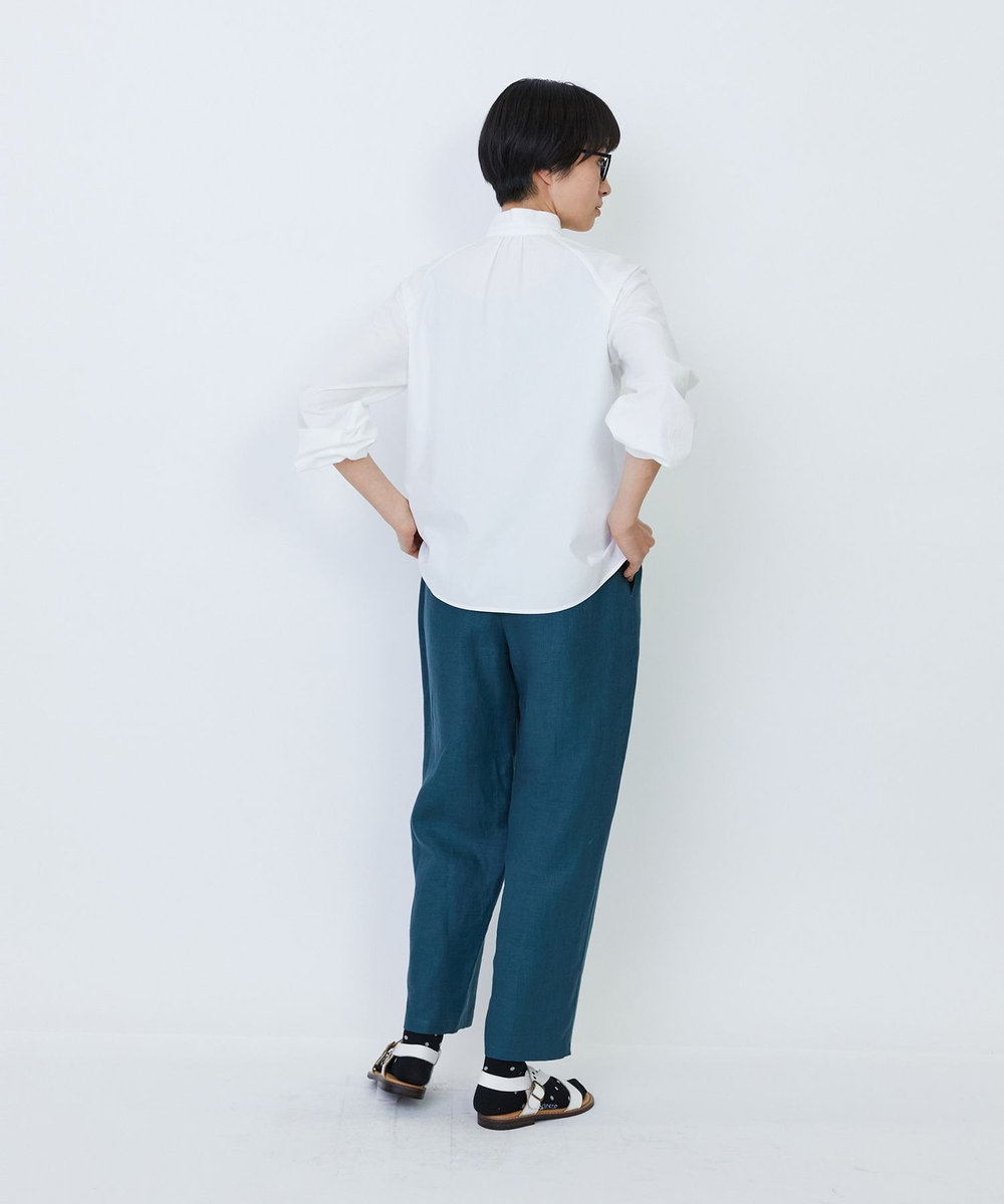 LOISIR デザインカラーブラウス ホワイト