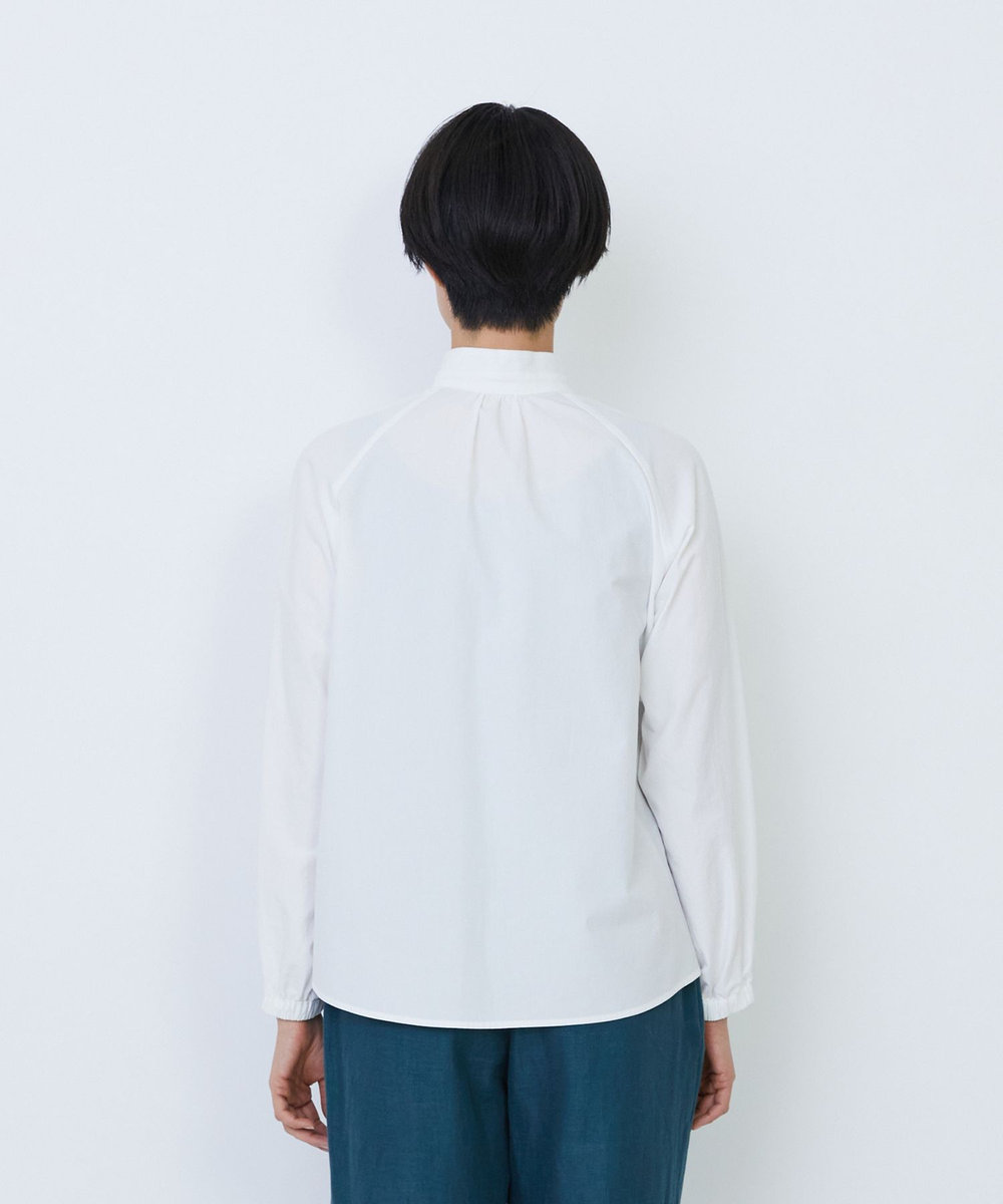 LOISIR デザインカラーブラウス ホワイト