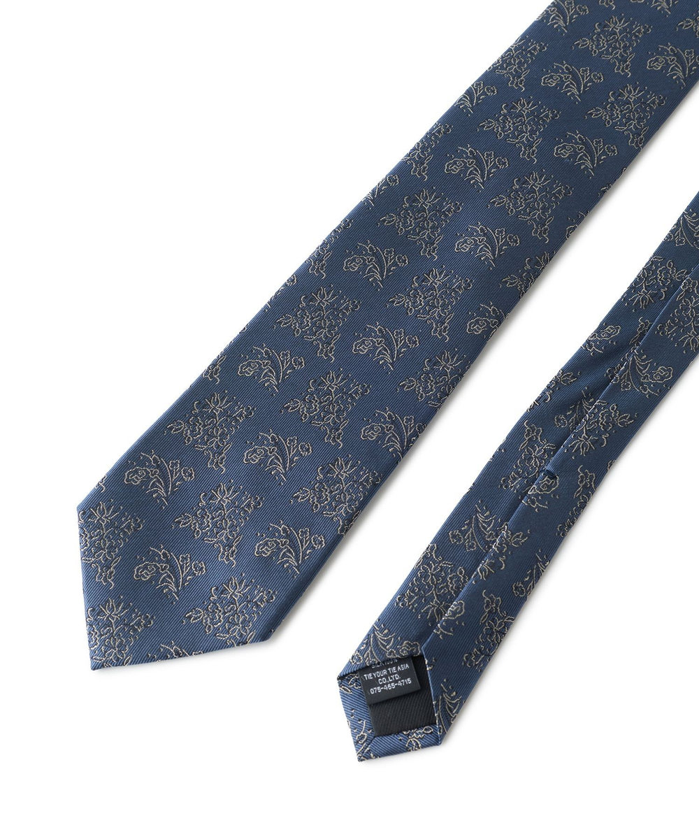MEN'S BIGI 【TIE YOUR TIE /タイユアタイ】フローラル柄ネクタイ ネイビー