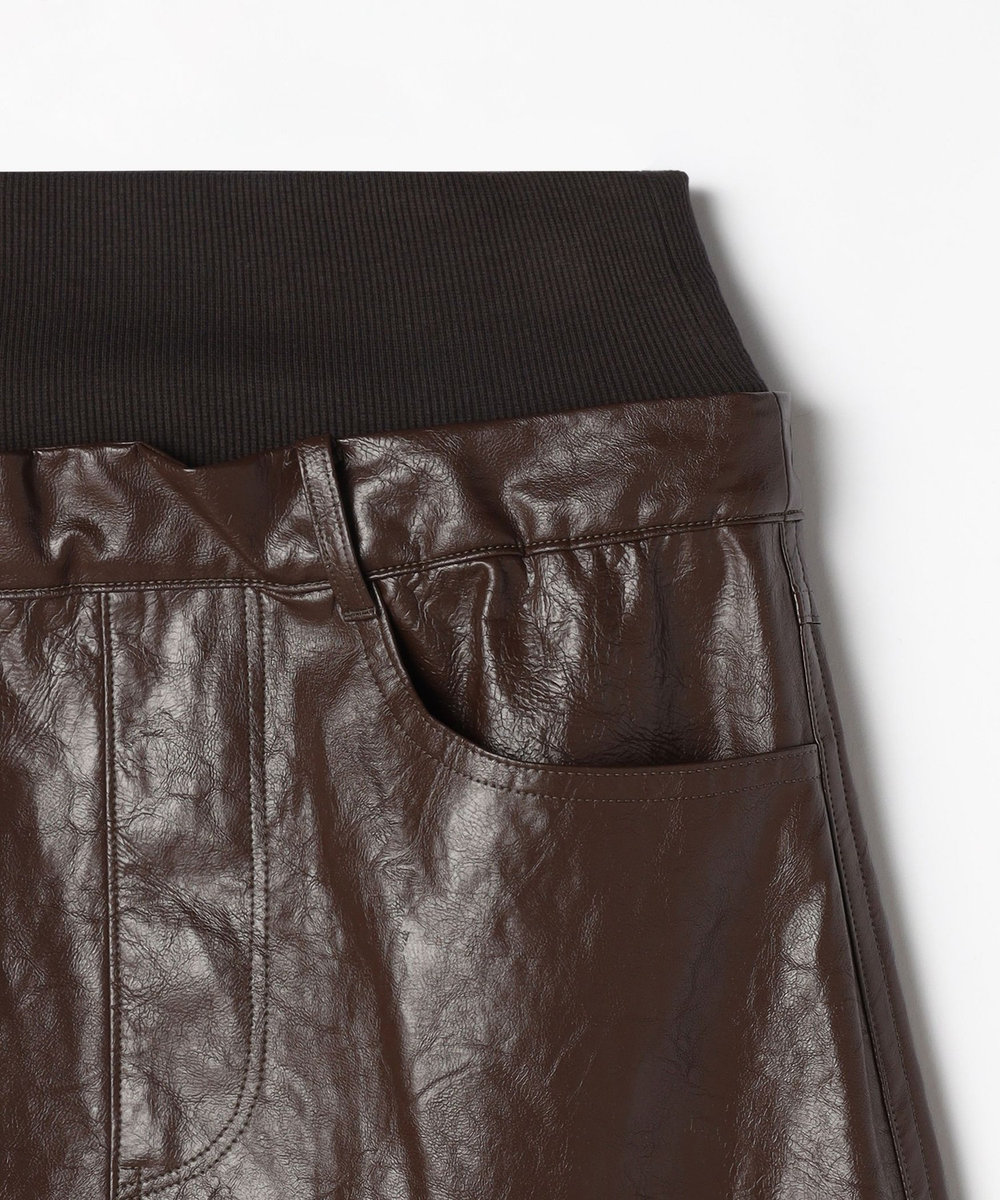 1er Arrondissement ＜COGTHEBIGSMOKE /コグ ザ ビッグ スモーク＞"OAKLEY SKIRT"レザースカート ブラウン