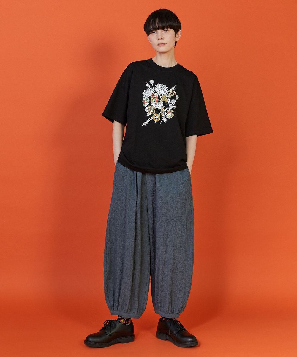FRAPBOIS フラワーロゴＴシャツ ブラック