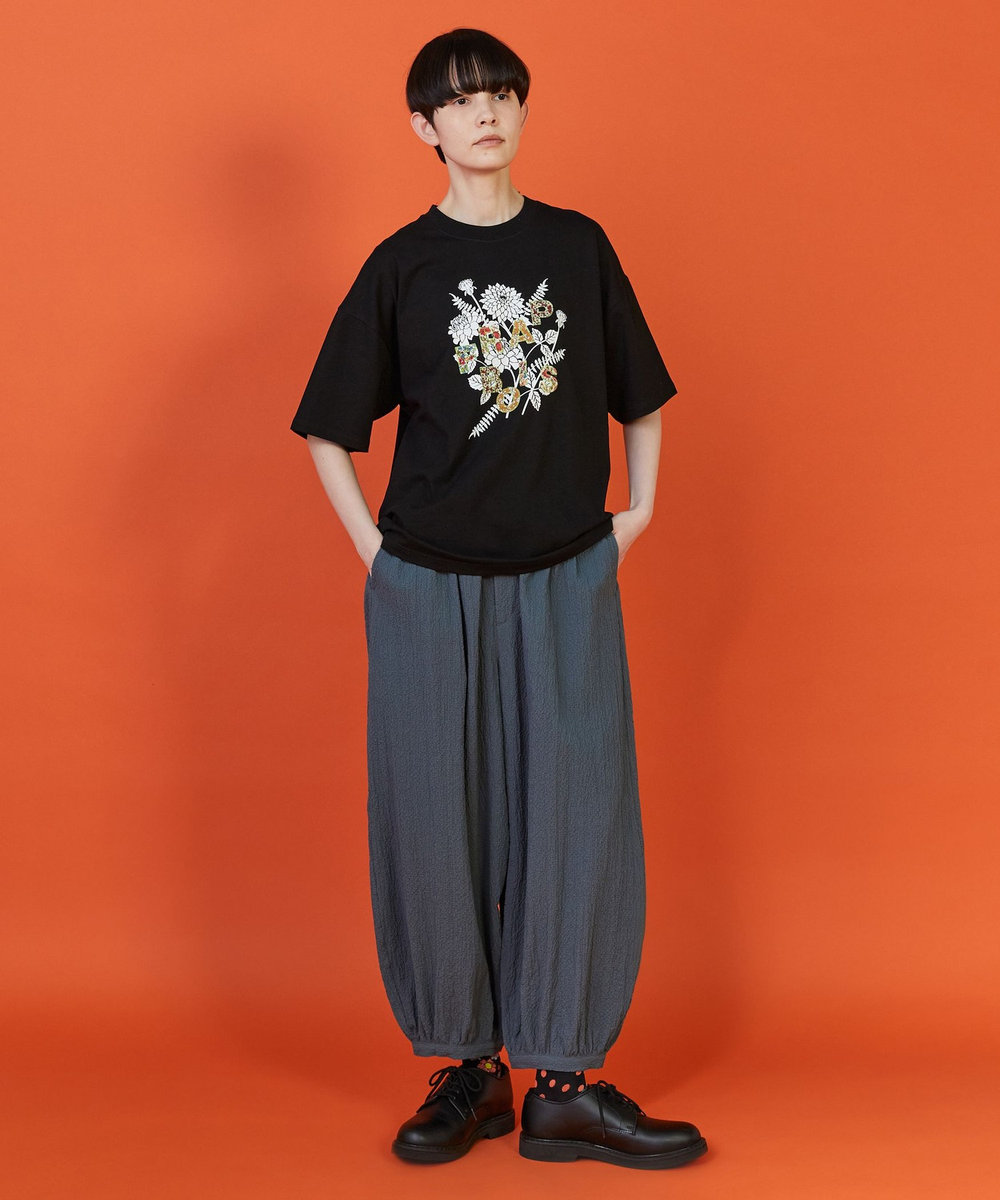 FRAPBOIS フラワーロゴＴシャツ ブラック