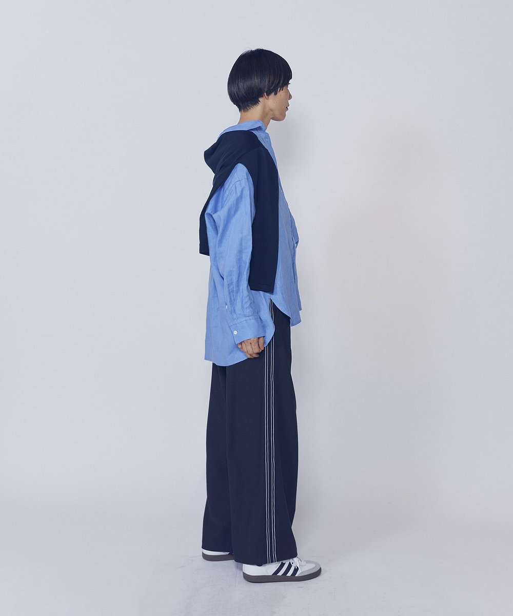 1er Arrondissement 【リニューアル】ウォッシュリネンシャツ サックスブルー