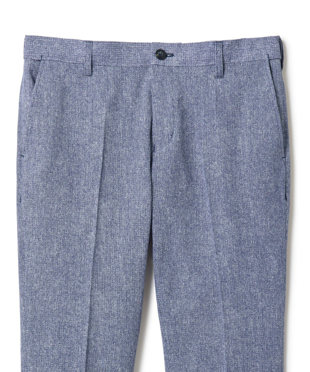 MEN'S BIGI 【ACTIVE TAILOR】Dot Air ヘリンボーン×千鳥格子/デニム柄 セットアップパンツ＜通気性/吸水速乾/ストレッチ＞ ブルー