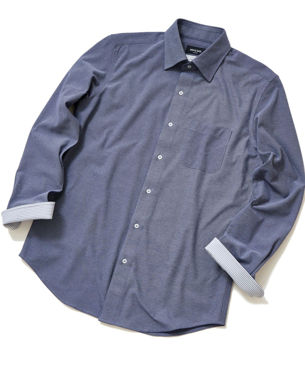 MEN'S BIGI 【ACTIVE TAILOR】アルビニコーコランカノコドレスシャツ ネイビー