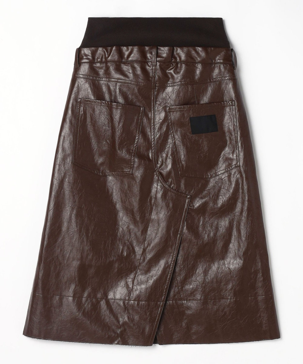 1er Arrondissement ＜COGTHEBIGSMOKE /コグ ザ ビッグ スモーク＞"OAKLEY SKIRT"レザースカート ブラウン