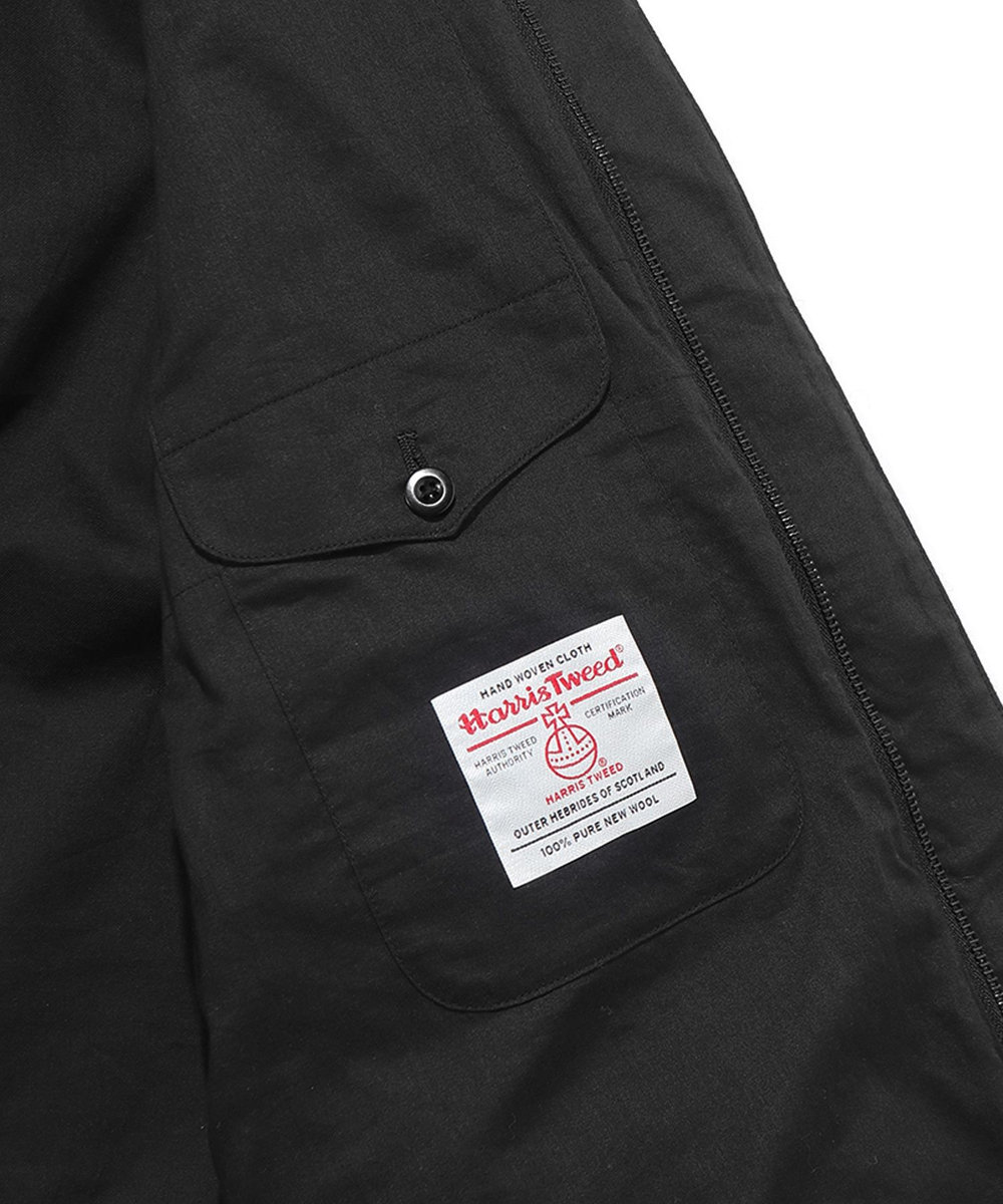MEN'S BIGI 【50th Anniv . 菊池武夫】HARRIS TWEED COLOR NEP BLOUSON ブラック