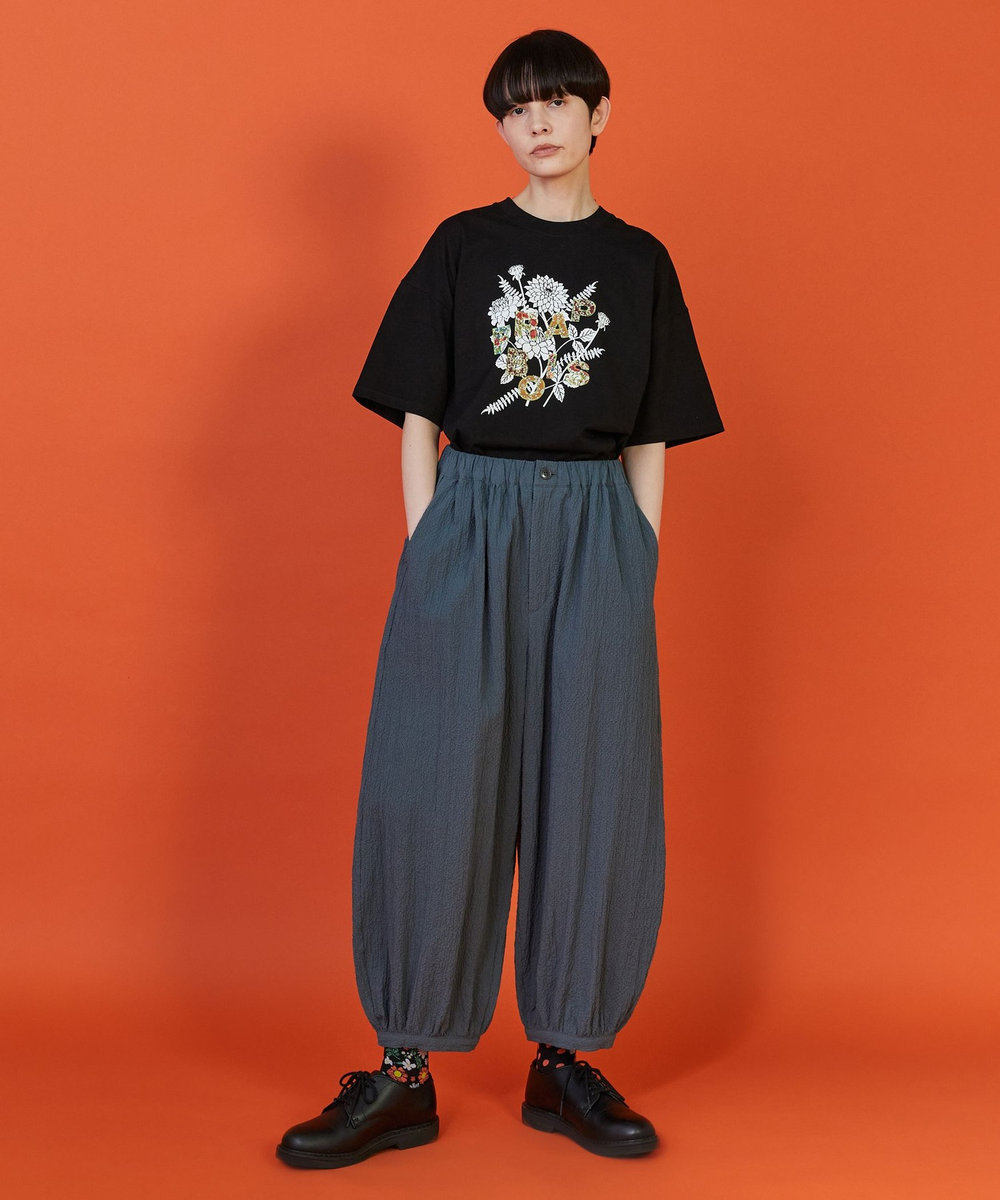 FRAPBOIS フラワーロゴＴシャツ ブラック