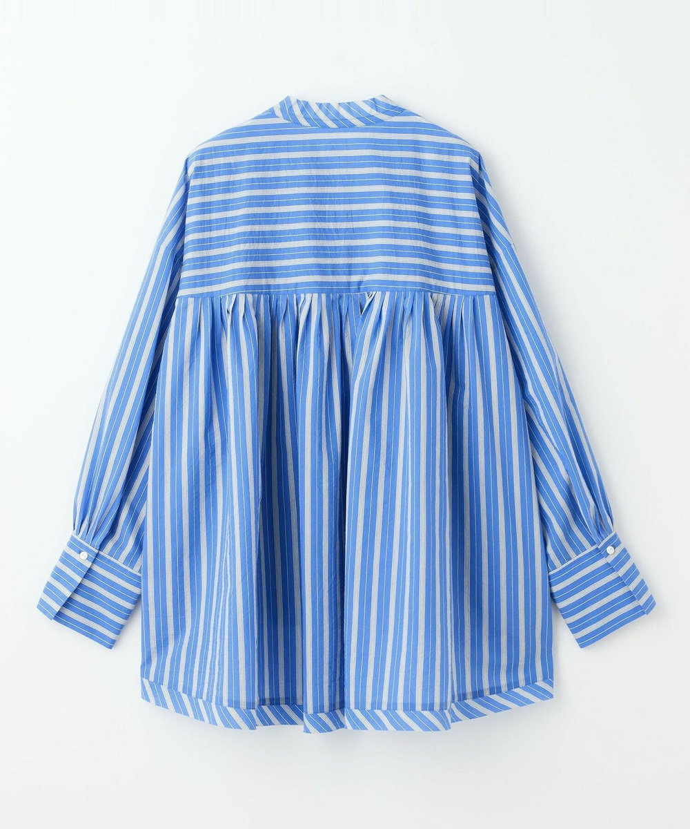feerique Lサイズ（大きいサイズ） 【大きいサイズ】feerique　エアリーコットンAラインブラウス ブルー