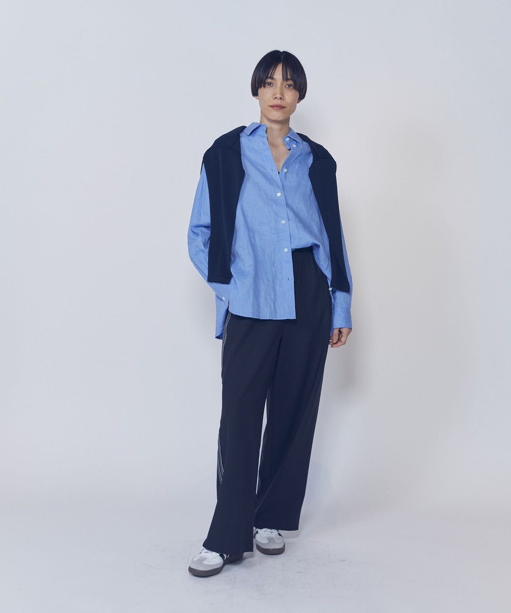 1er Arrondissement 【リニューアル】ウォッシュリネンシャツ サックスブルー
