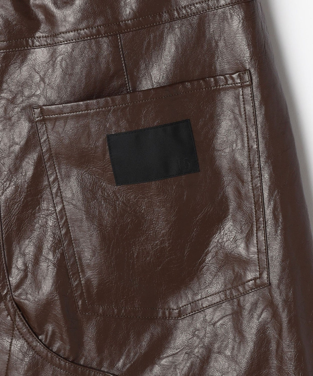 1er Arrondissement ＜COGTHEBIGSMOKE /コグ ザ ビッグ スモーク＞"OAKLEY SKIRT"レザースカート ブラウン