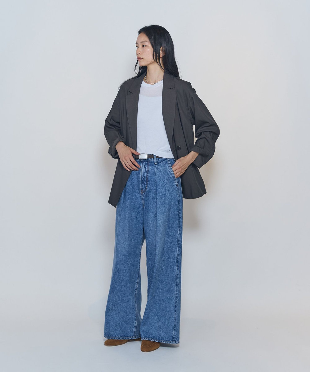 1er Arrondissement ＜upper hights / アッパーハイツ＞"SHORELINE WIDE TEE"カットソー チャコールグレー