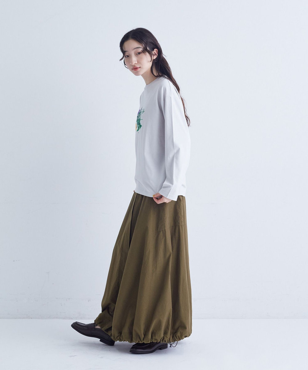 congés payés ADIEU TRISTESSE ichiro yamaguchi.ロングＴシャツ ブル－グレ－