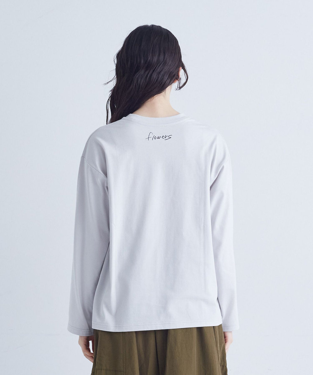 congés payés ADIEU TRISTESSE ichiro yamaguchi.ロングＴシャツ ブル－グレ－