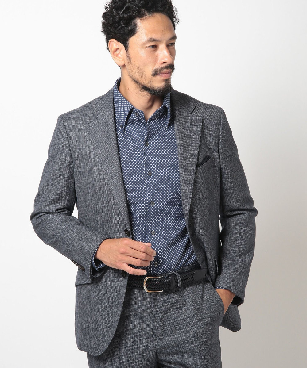 MEN'S BIGI 【ACTIVE TAILOR】ミックスヤーン/ホップサックジャケット＜セットアップ・スリーピース対応＞ グレー