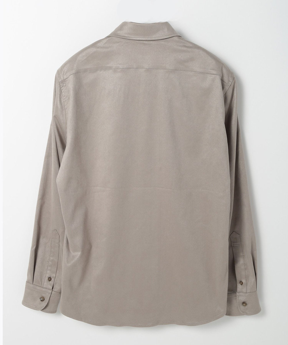MEN'S BIGI コマスエードストレッチシャツ ライトグレー