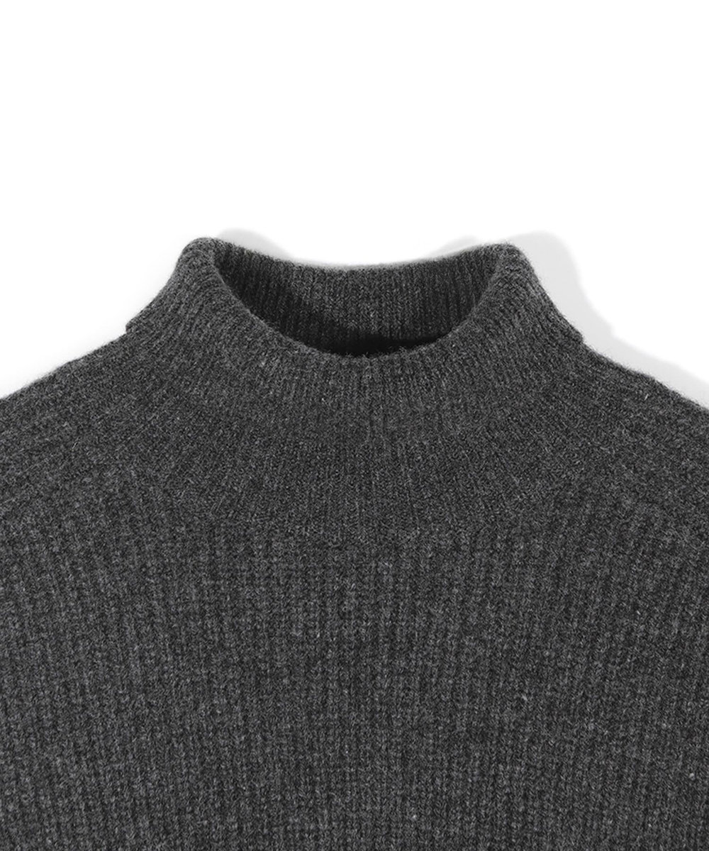 MEN'S BIGI 【50th Anniv . 菊池武夫】5G TURTLENECK KNIT チャコールグレー