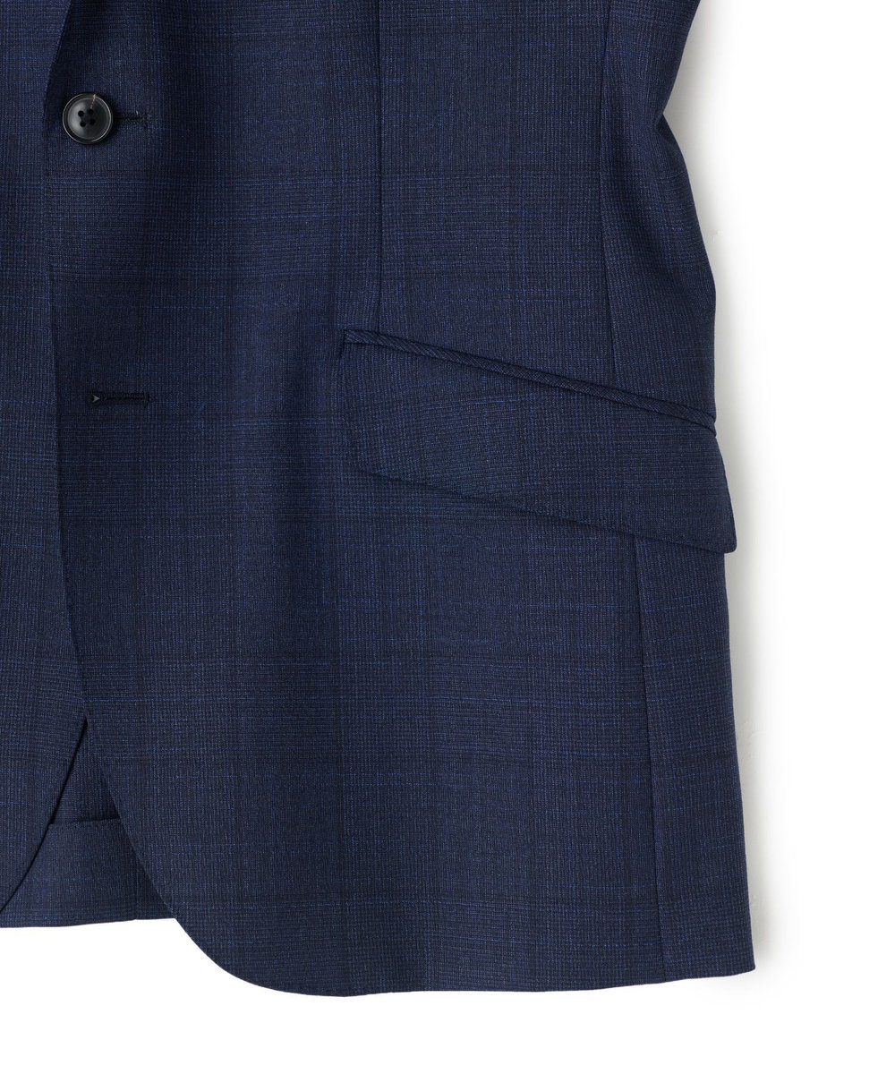 MEN'S BIGI 【Loro Piana/ロロ・ピアーナ】ウール梳毛 グレンチェック柄スーツ ネイビー