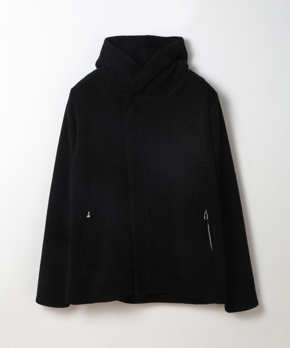 MEN'S BIGI ボリュームネック起毛ワッフルパーカー ブラック