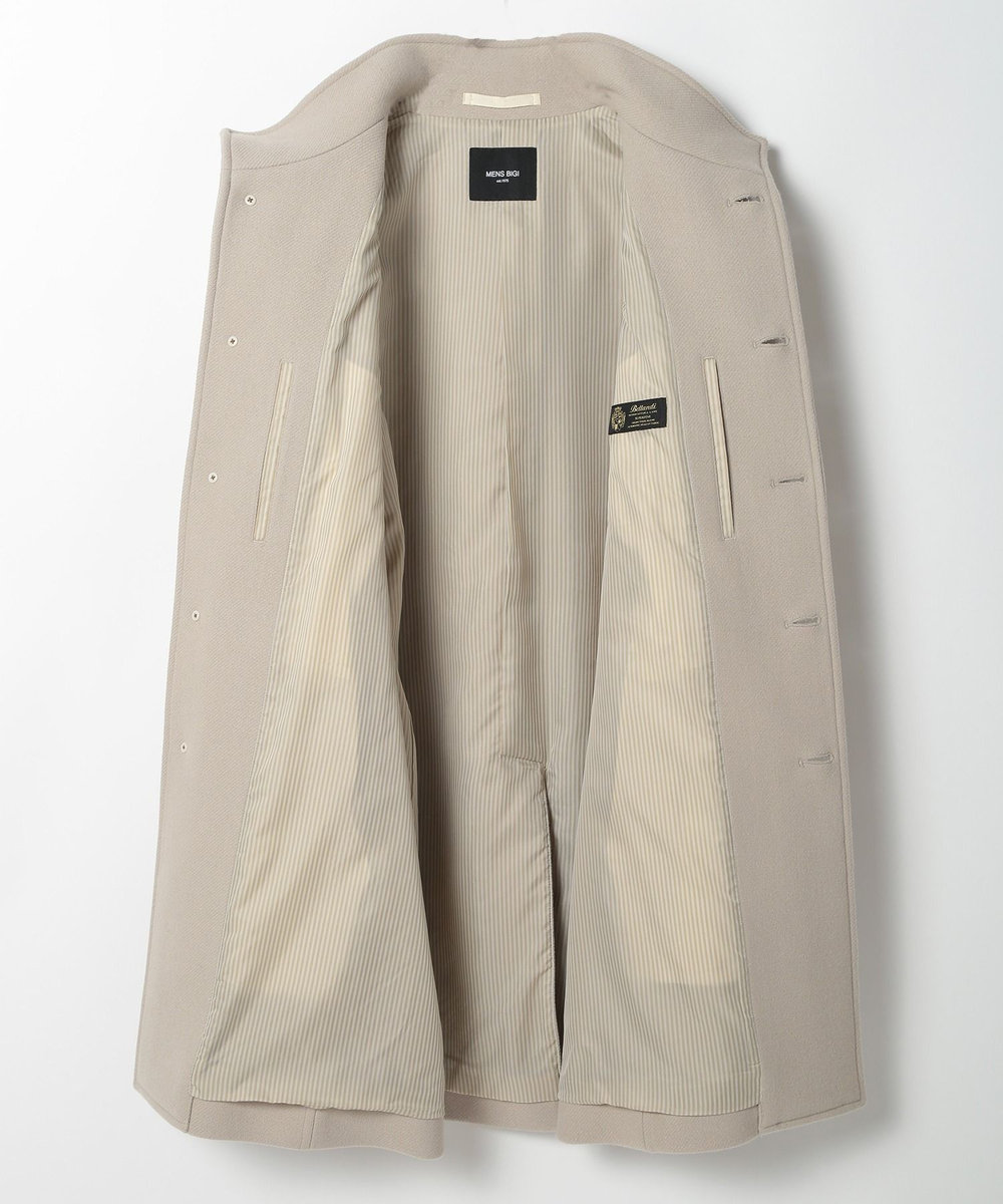MEN'S BIGI Bellandiウールメルトンスタンドカラーコート ベージュ