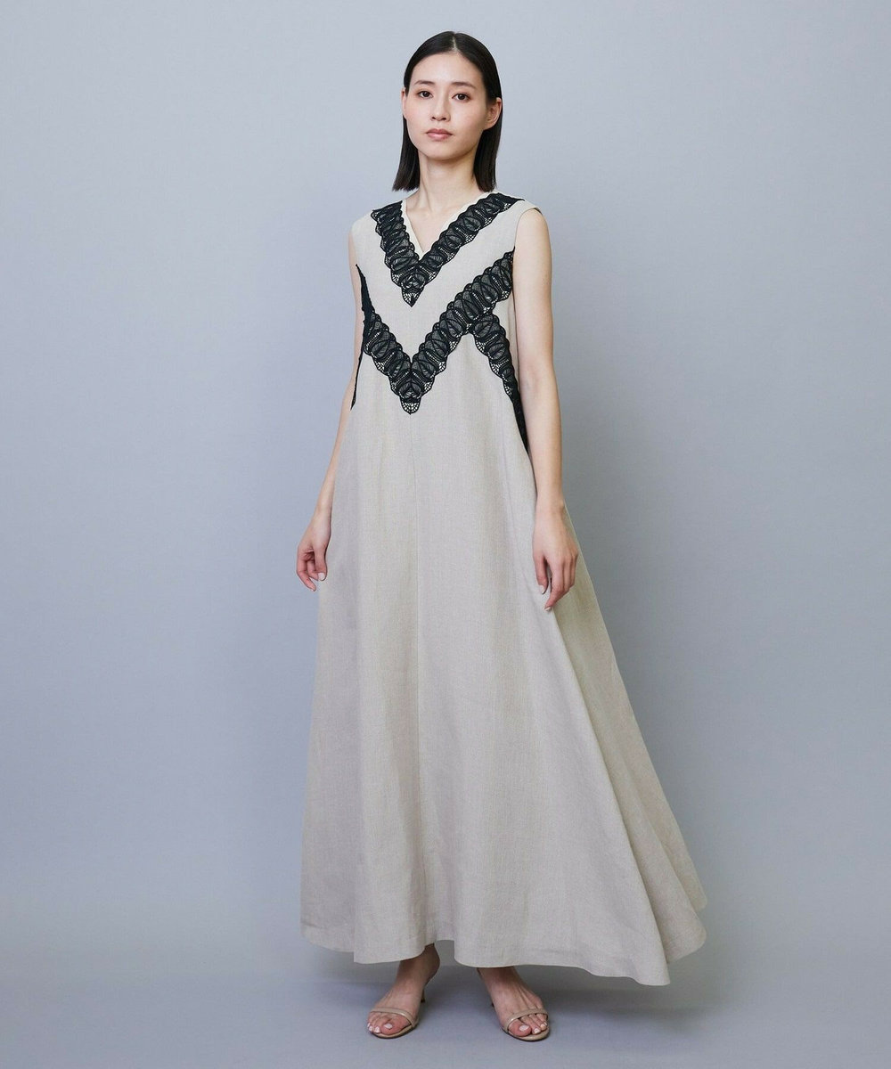 L'EQUIPE COUTURIER リネンワンピース ベージュ