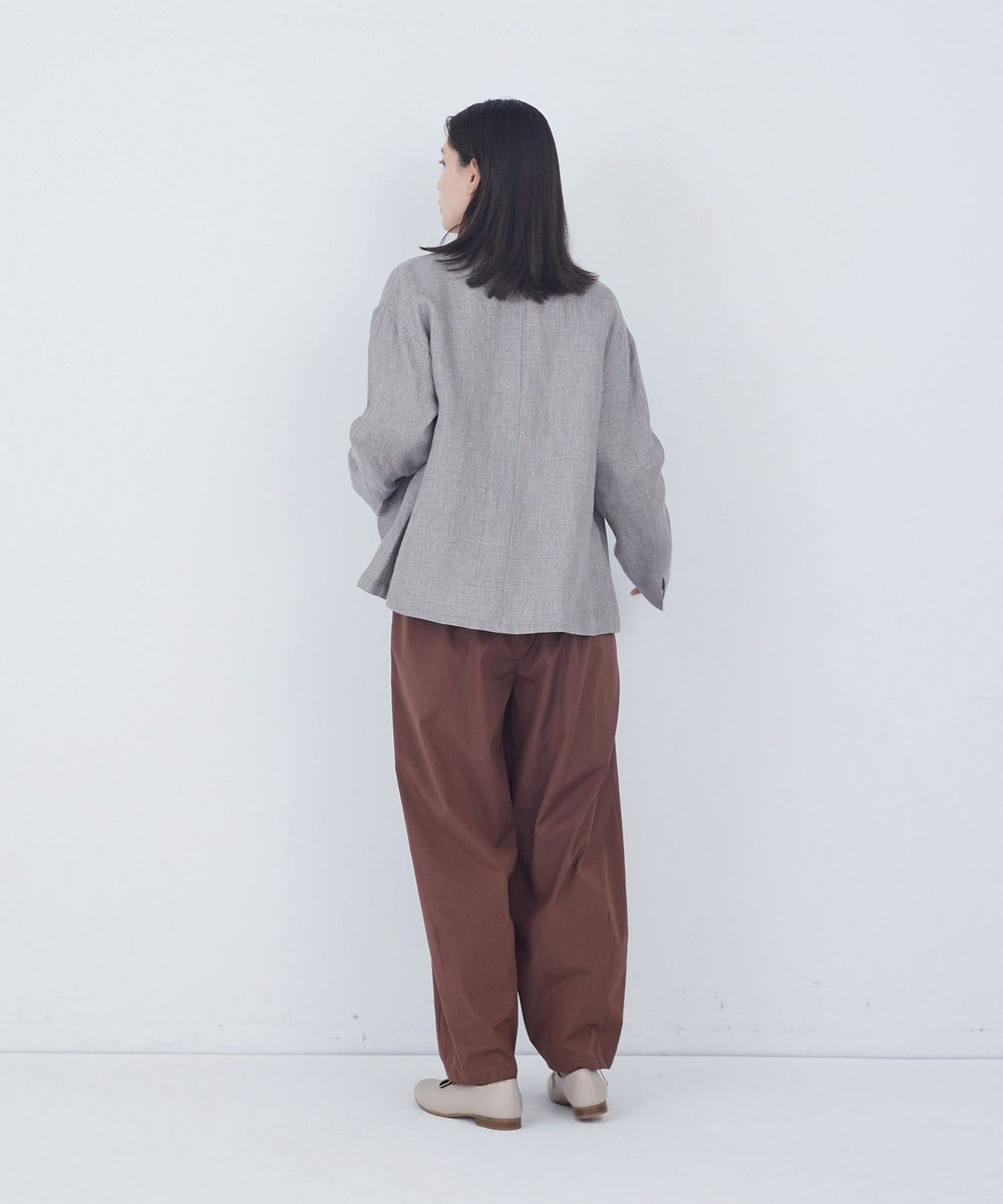 ADIEU TRISTESSE リネングレンチェックジャケット グレー系その他