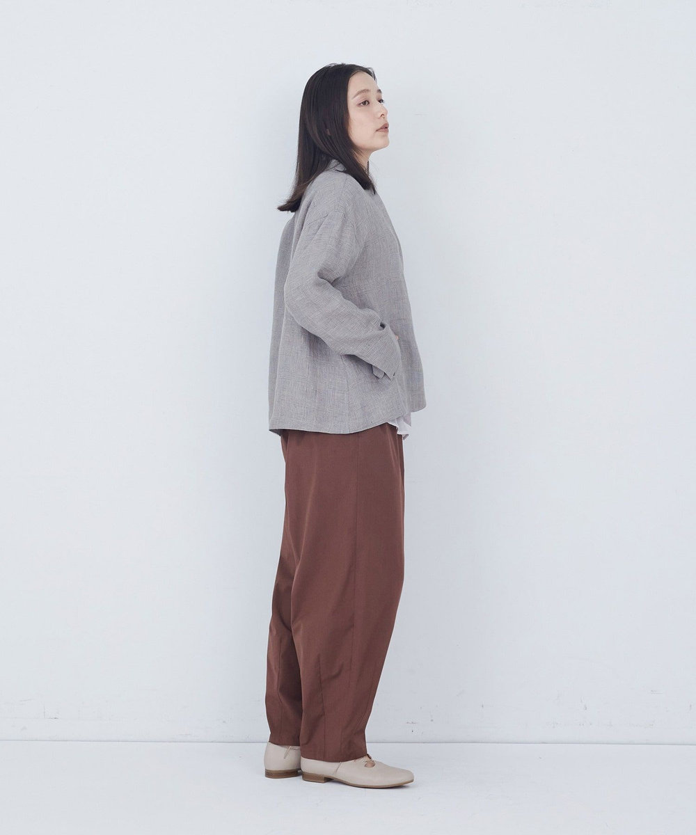 ADIEU TRISTESSE リネングレンチェックジャケット グレー系その他