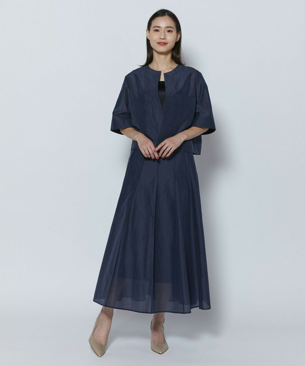 L'EQUIPE COUTURIER シルクストレッチブラウス ブラック