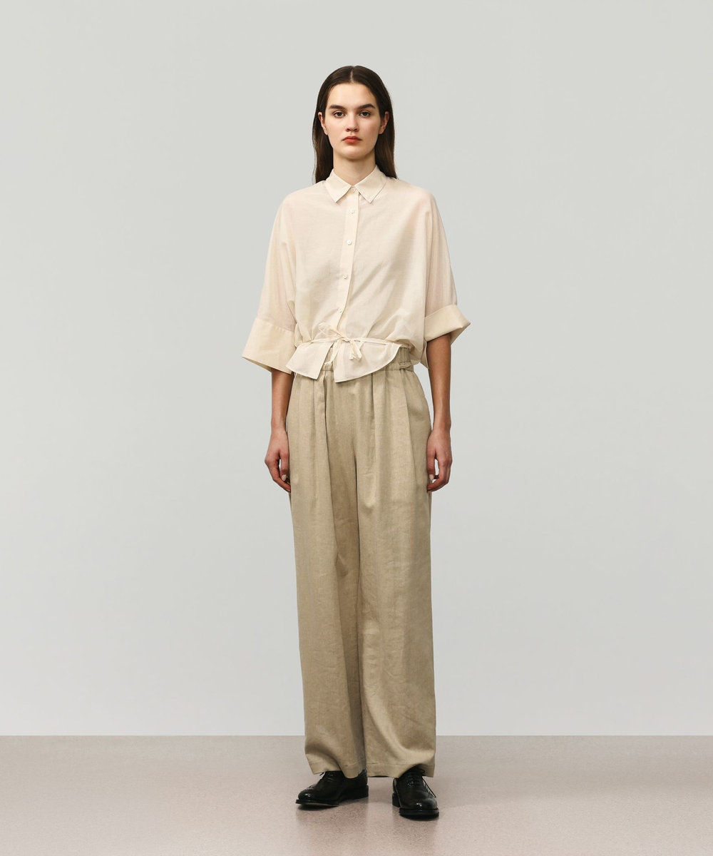 DÉPAREILLÉ VISCORSE LINEN PANTS / ヴィスコースリネンパンツ ベージュ