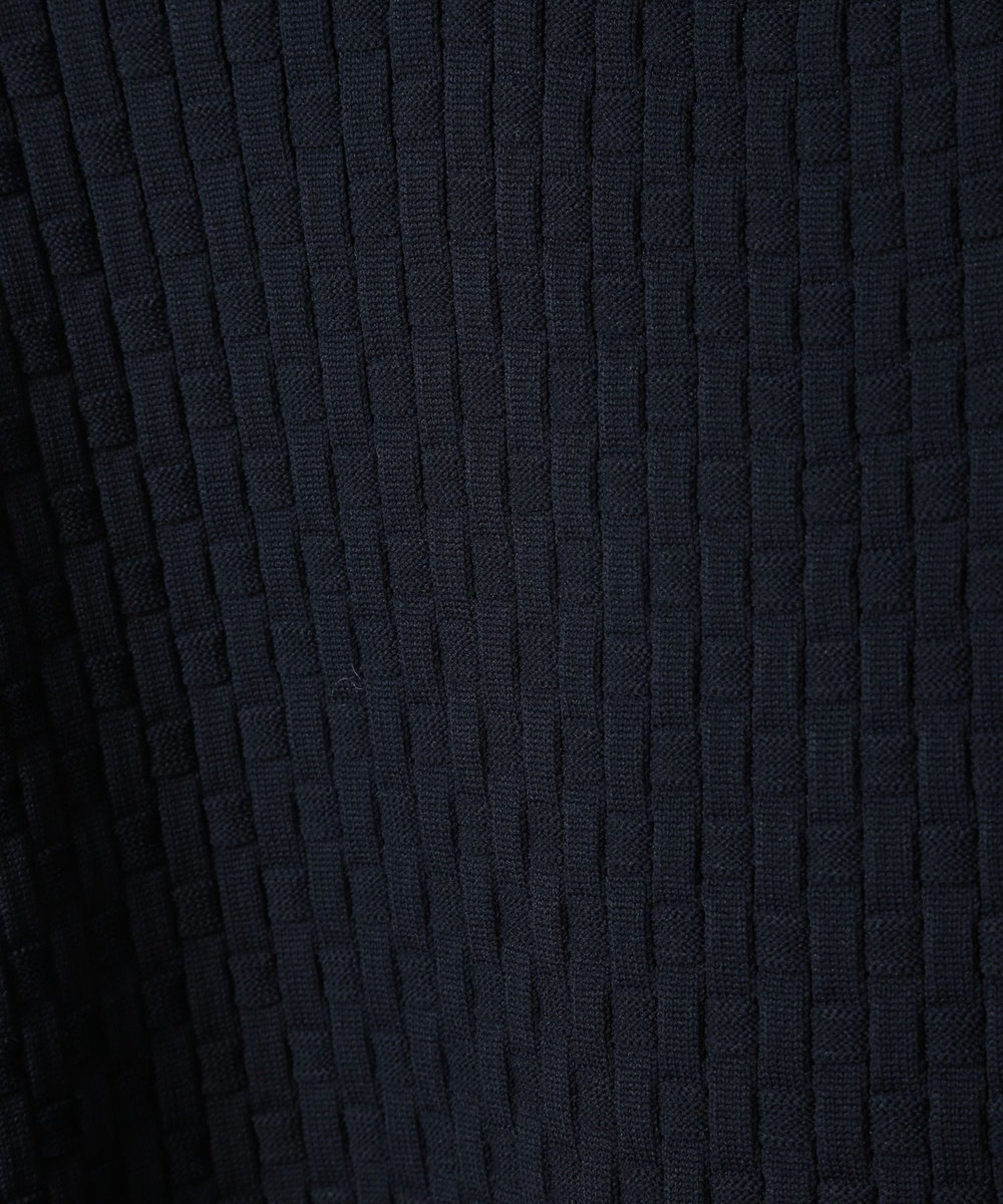 MEN'S BIGI ニットコンビモックネックカットソー ネイビー