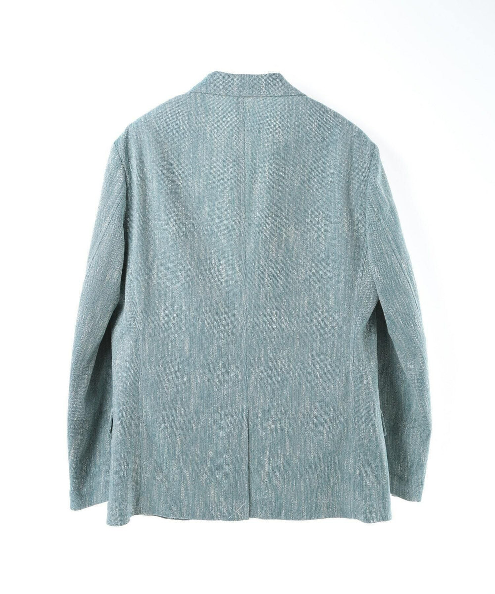 MEN'S BIGI リネン調スラブメランジジャケット グリーン