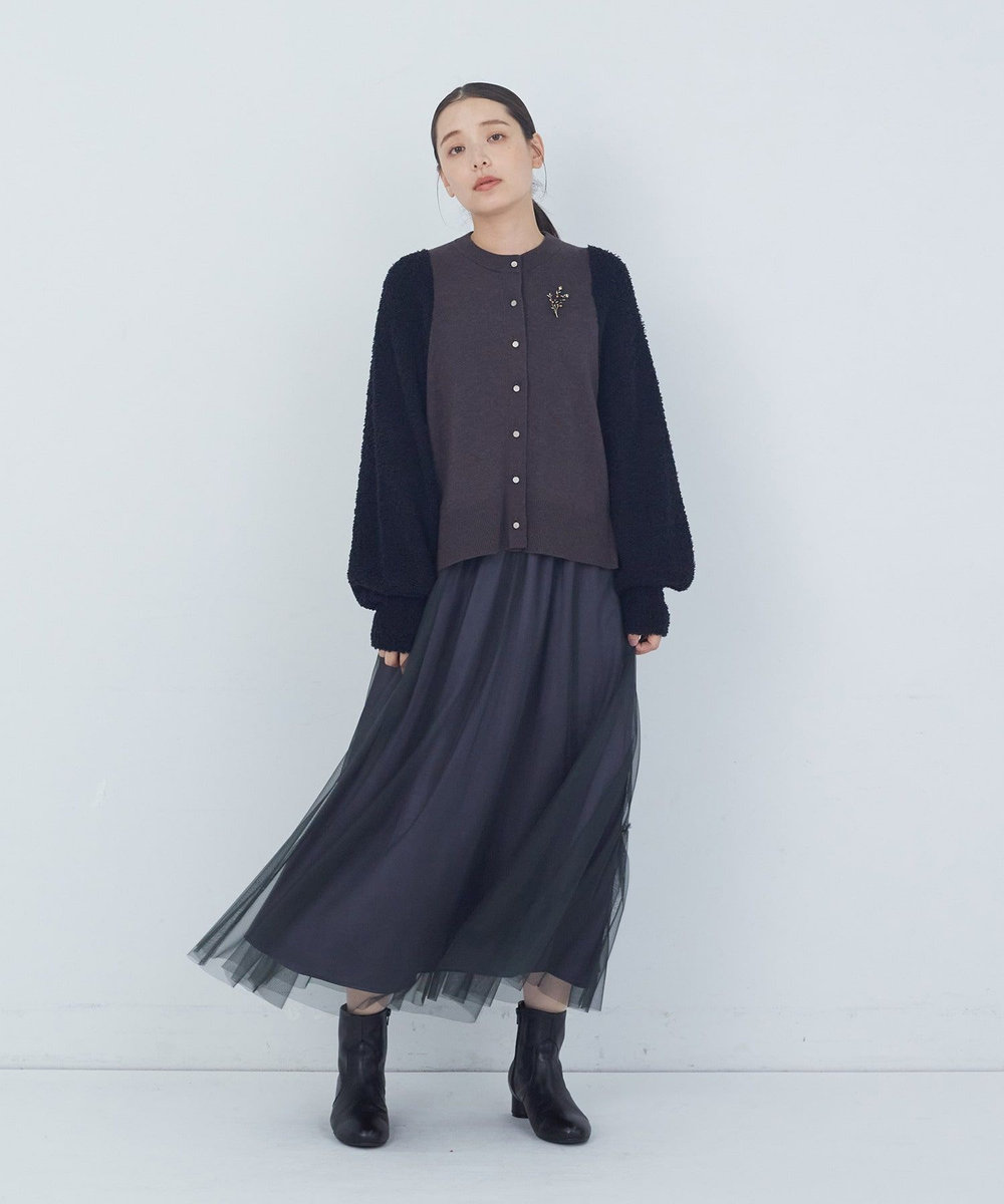 ADIEU TRISTESSE パーチモチーフブローチ テラコッタ