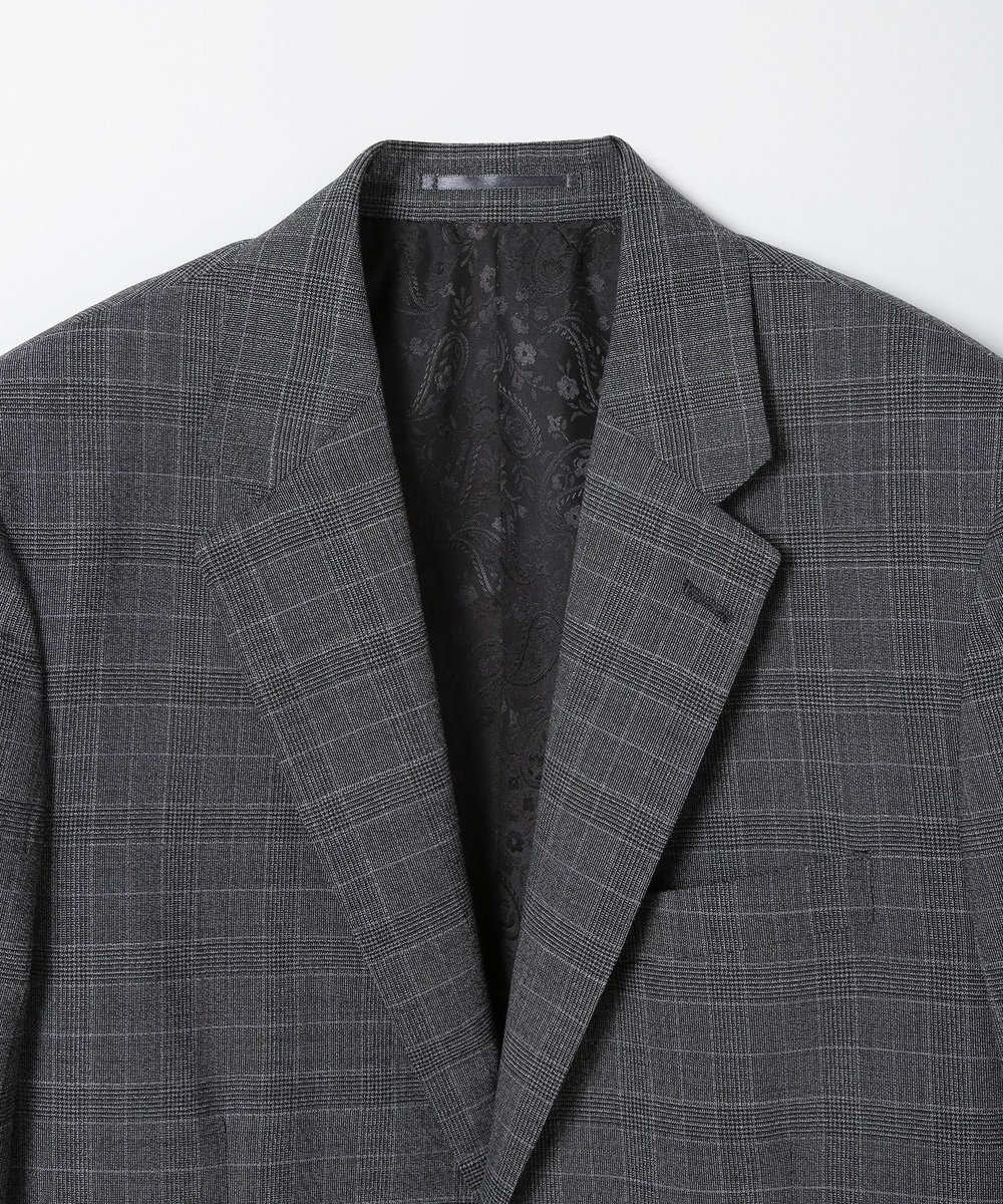 MEN'S BIGI ウールメランジグレンチェックスーツ＜セットアップ＞ グレー
