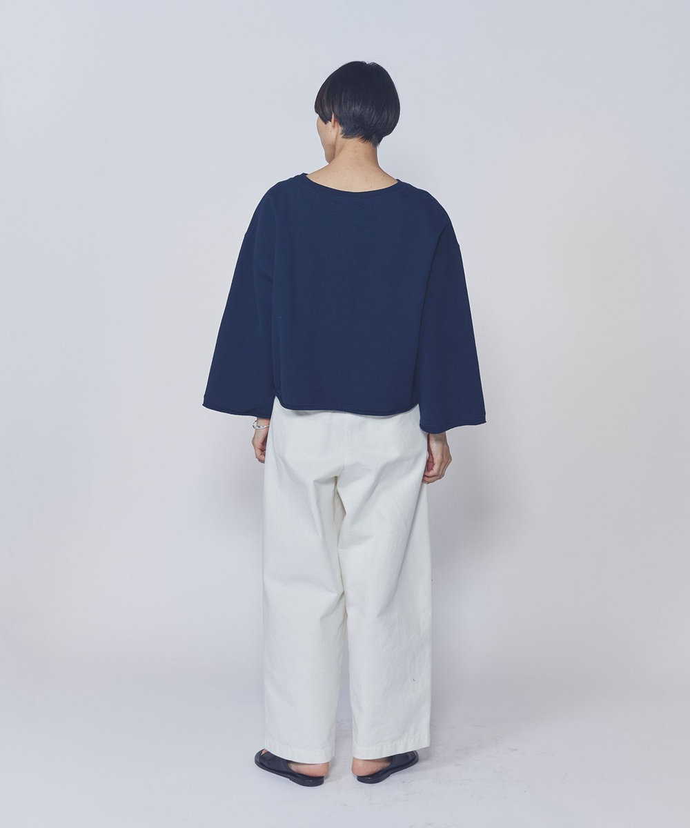1er Arrondissement ＜IRONING (アイロニング)＞ロゴスウェットショートプルオーバー ネイビー