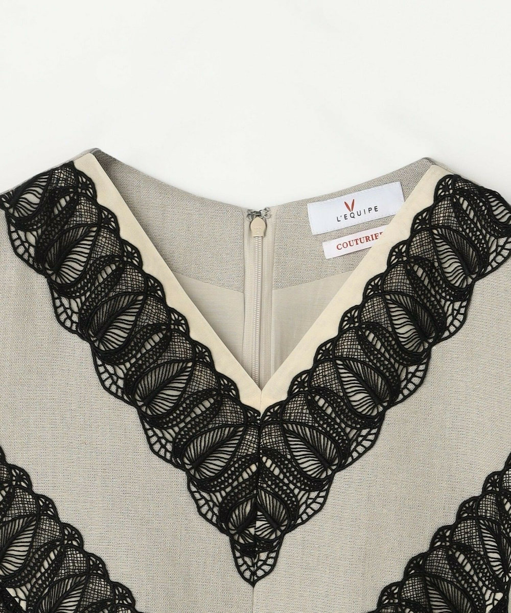 L'EQUIPE COUTURIER リネンワンピース ベージュ