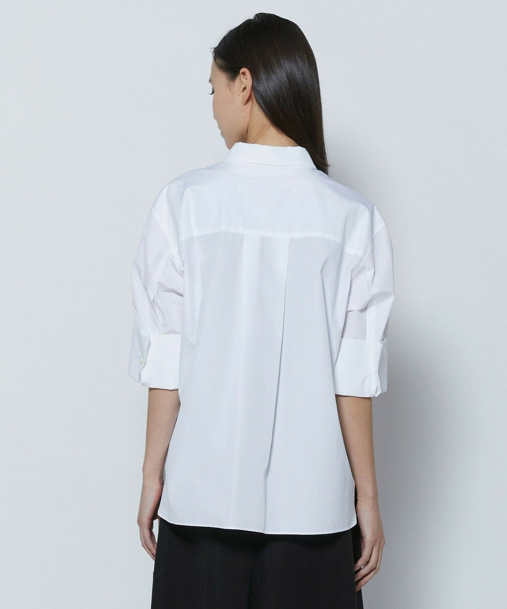 L'EQUIPE COUTURIER 100/2シルケットコットンシャツ ホワイト