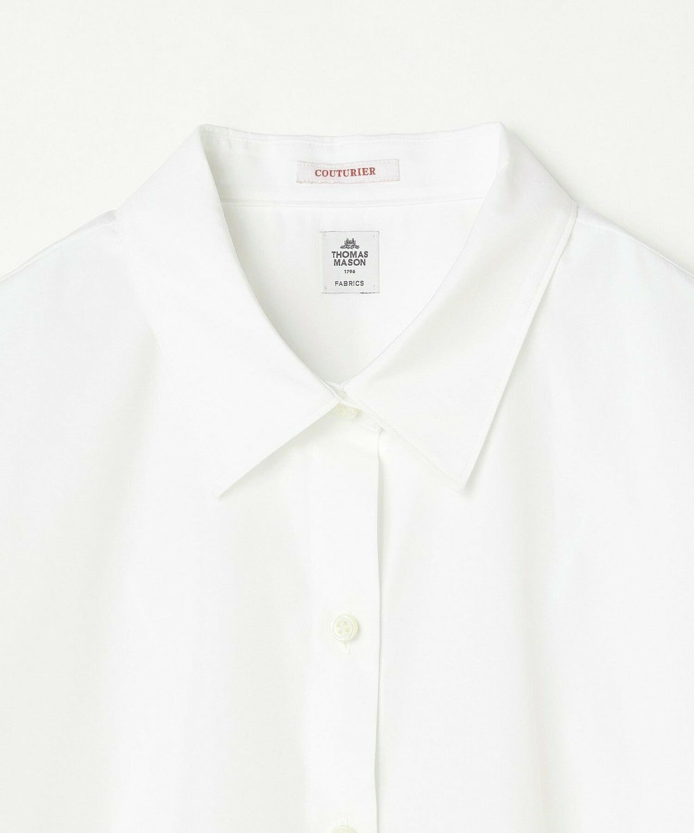 L'EQUIPE COUTURIER 100/2シルケットコットンシャツ ホワイト