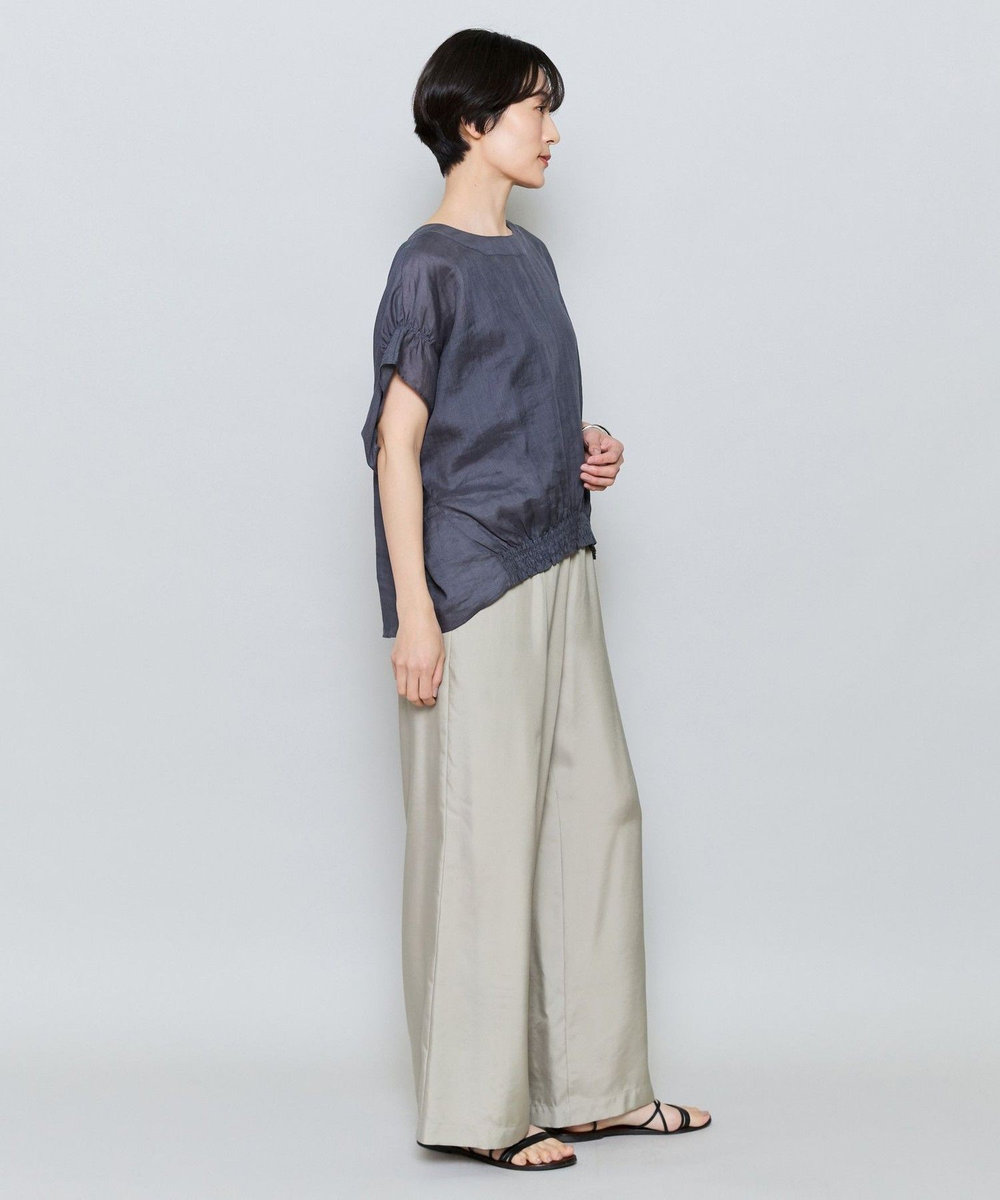 MOGA キュプラポリフィブリルワイドシルエットパンツ ベージュ