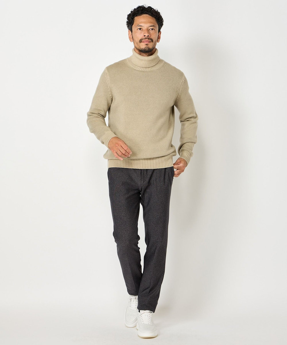 MEN'S BIGI 【FILIPPO DE LAURENTIIS】5Gタートルネックニット ベージュ