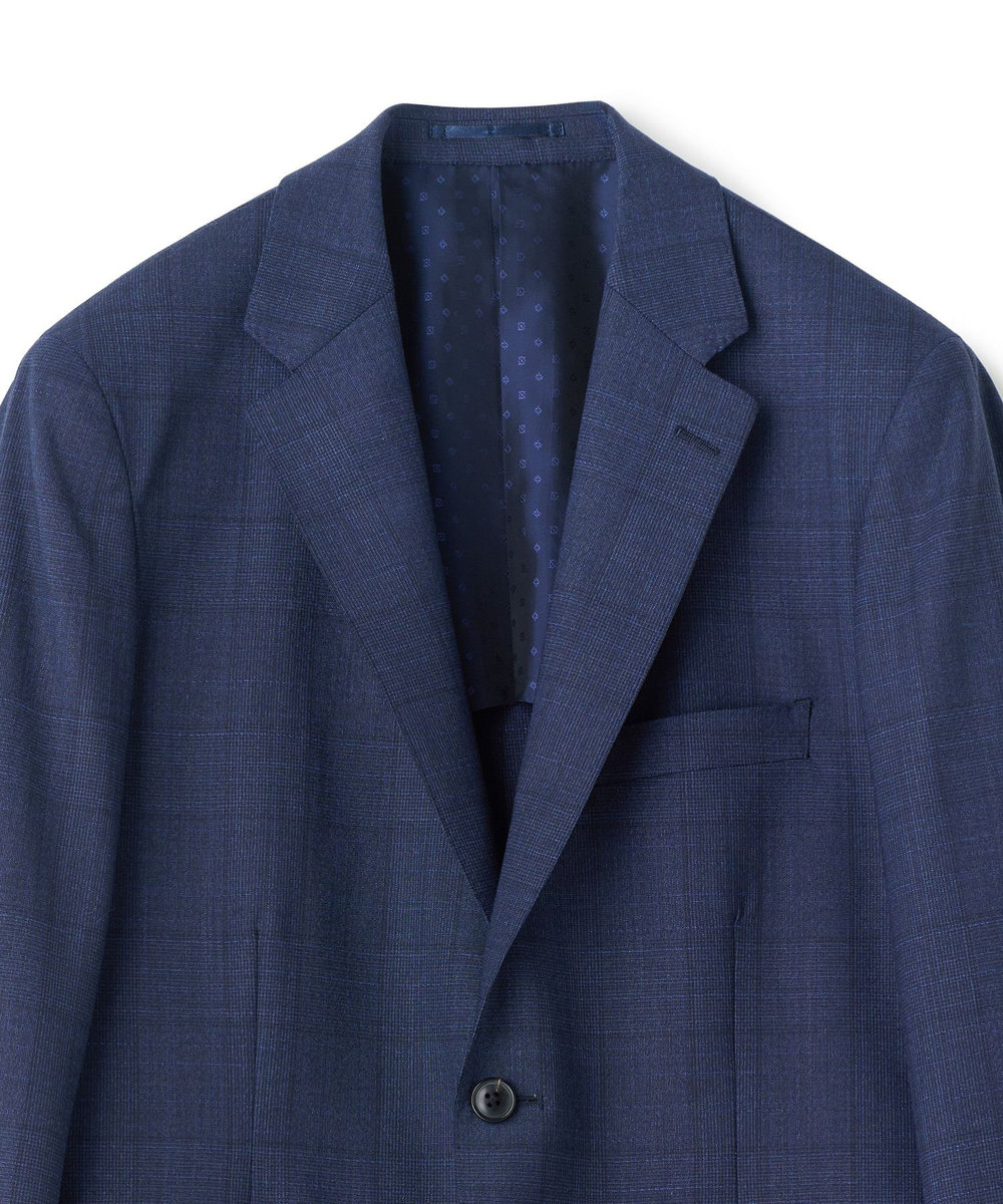 MEN'S BIGI 【Loro Piana/ロロ・ピアーナ】ウール梳毛 グレンチェック柄スーツ ネイビー