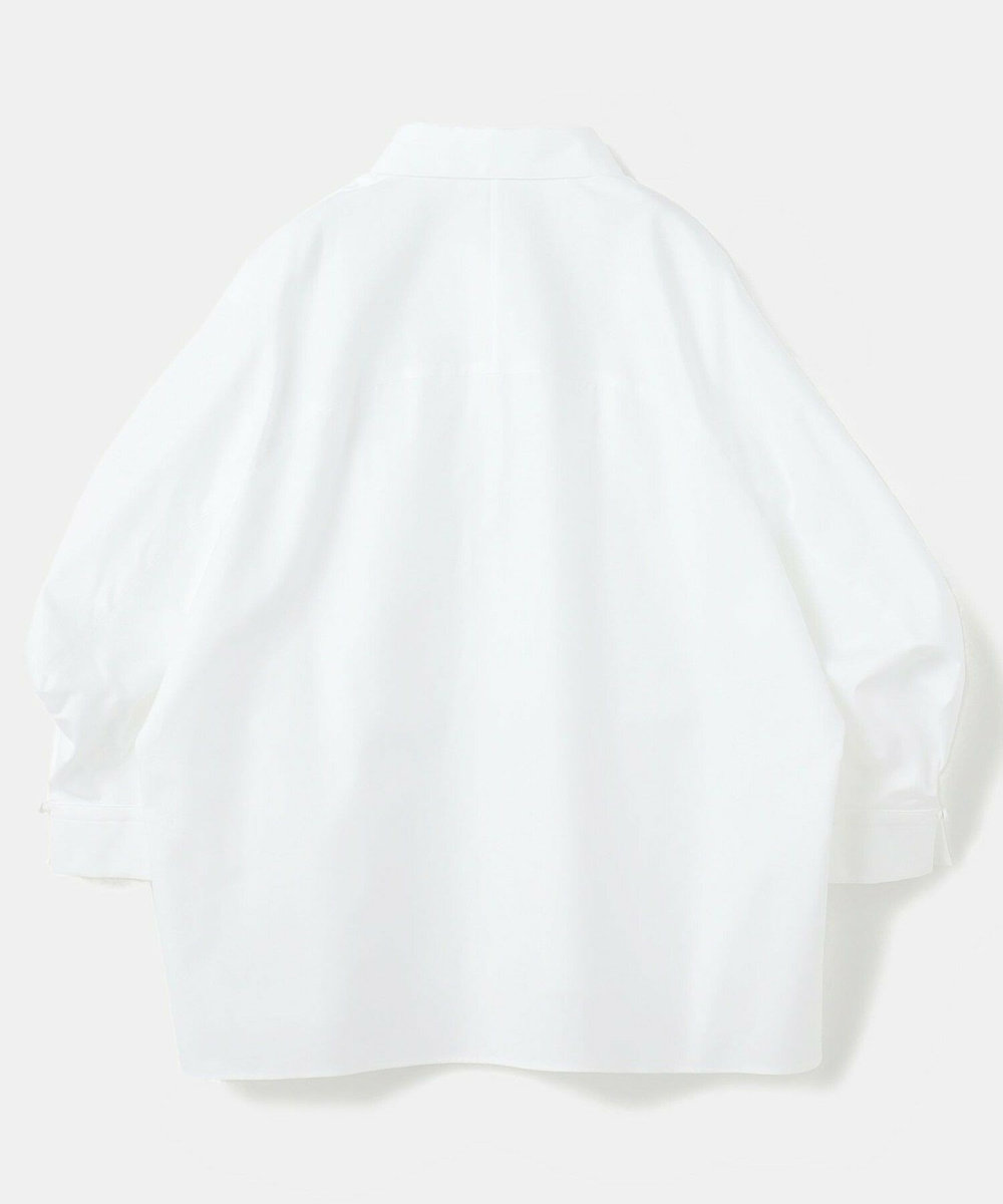 L'EQUIPE GREEN コットンツイルブラウス ホワイト