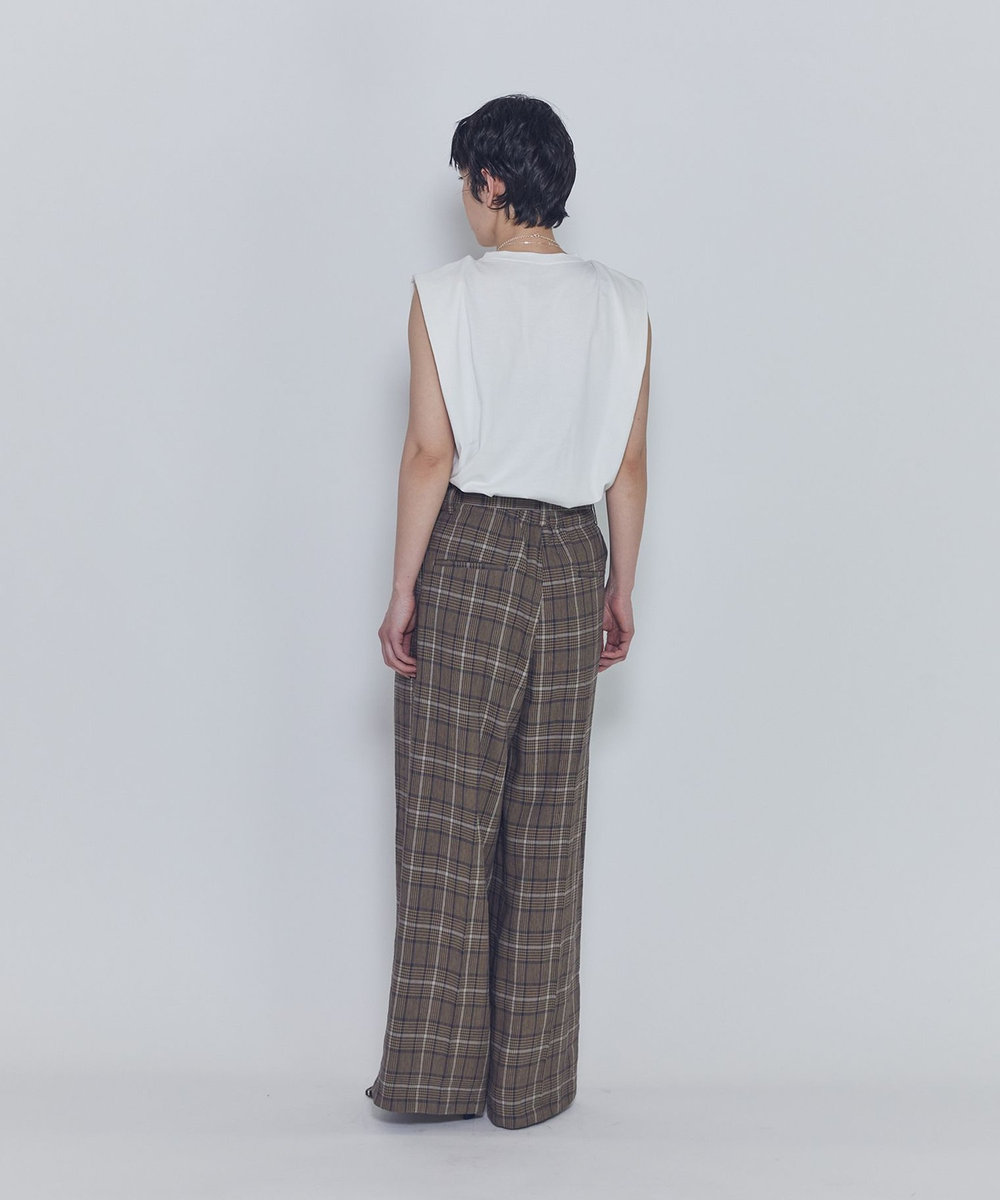 1er Arrondissement ショルダータックノースリーブTシャツ オフホワイト