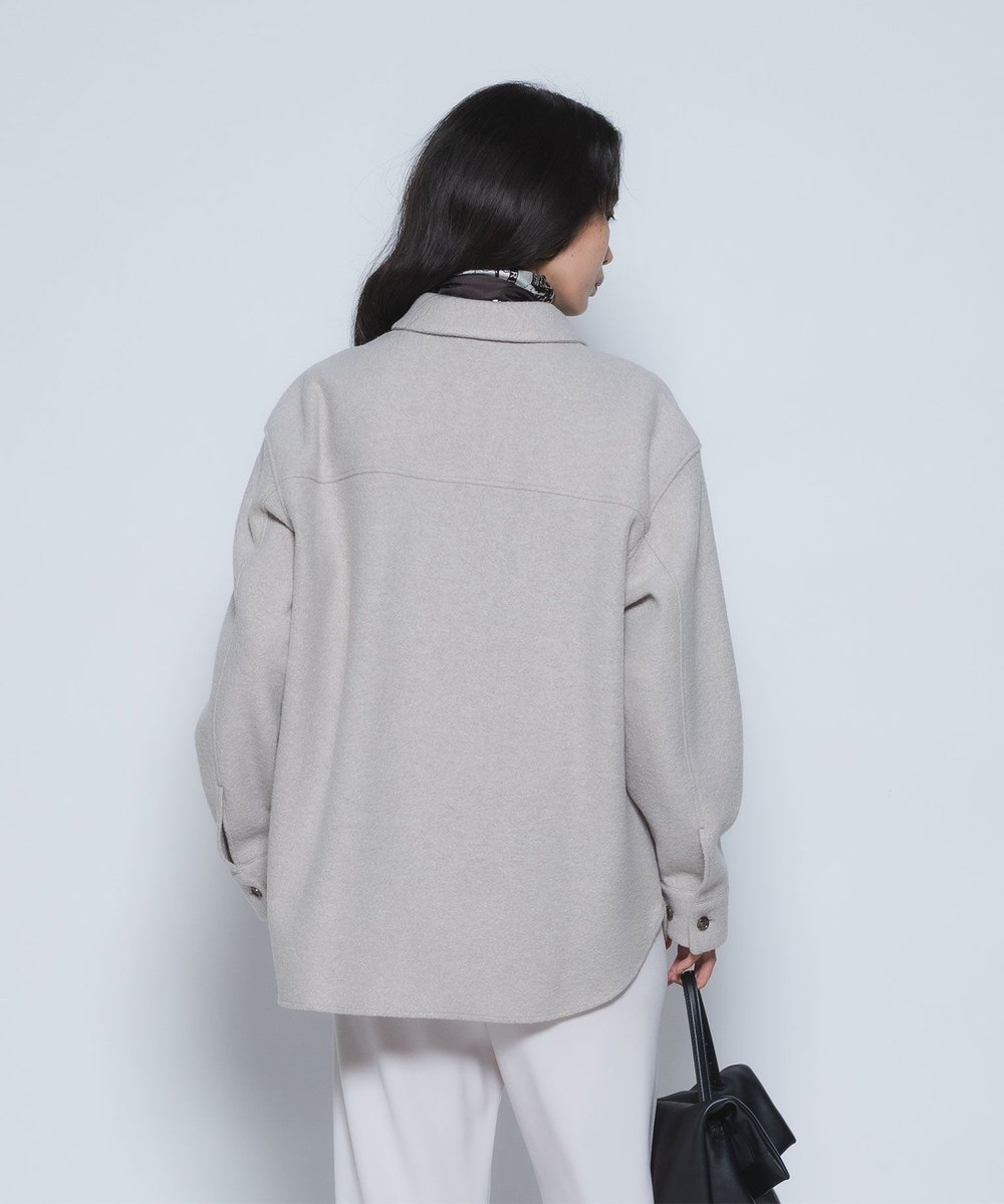1er Arrondissement ウールリングオーバーシャツ ベージュ
