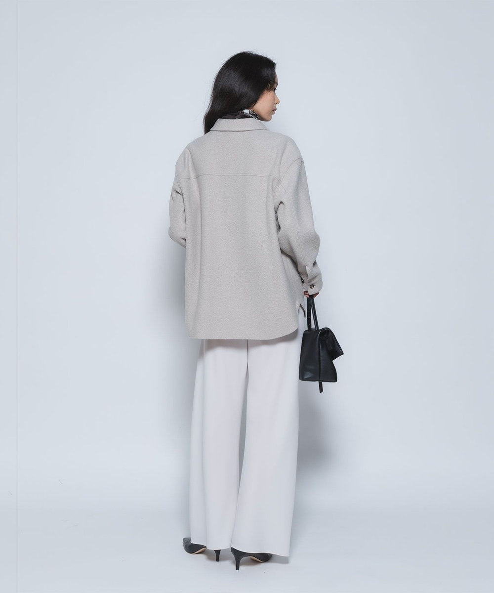 1er Arrondissement ウールリングオーバーシャツ ベージュ
