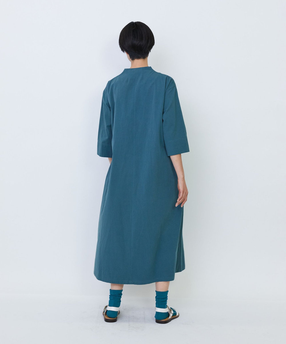 LOISIR Aラインワンピース グリーン