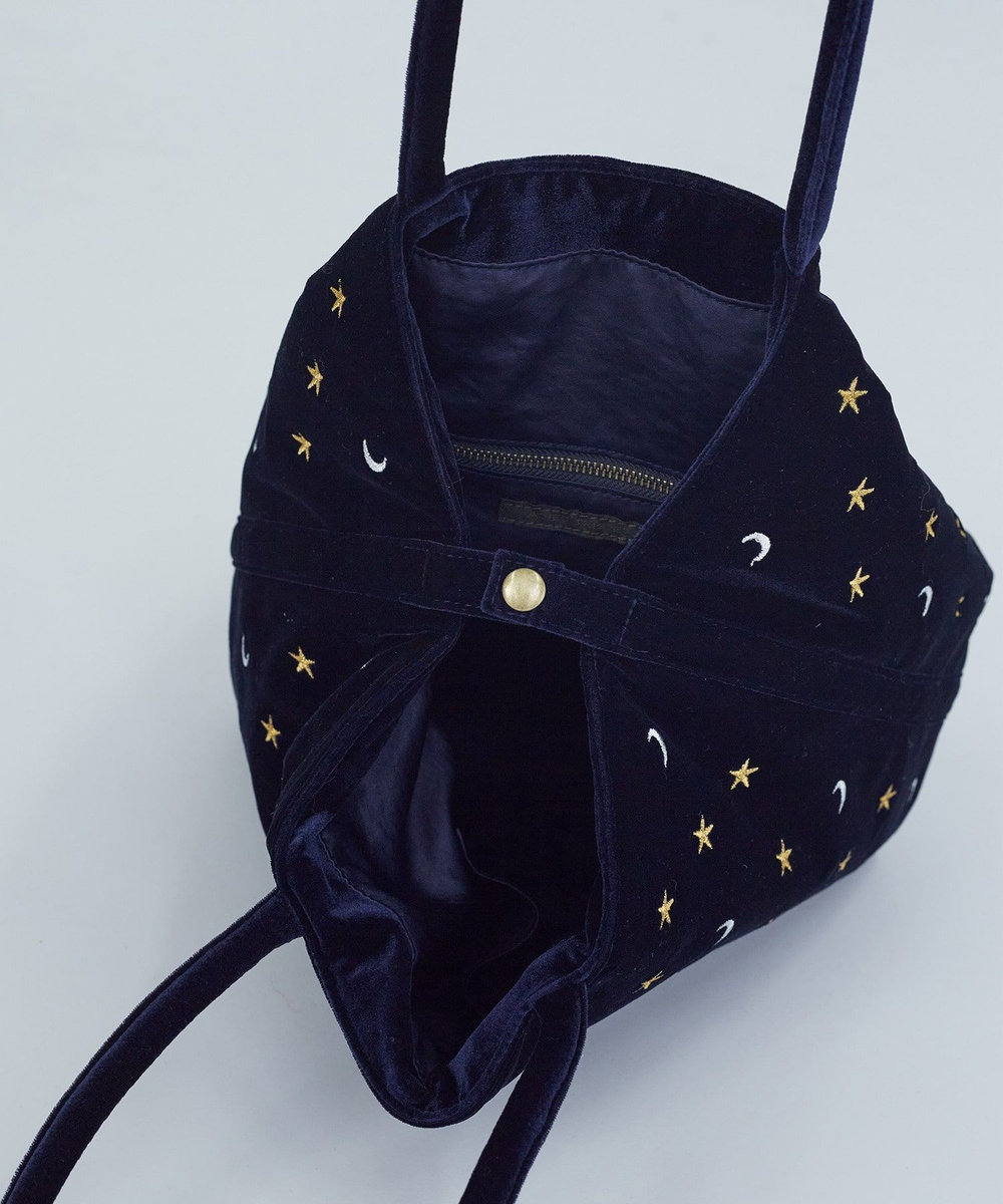 ADIEU TRISTESSE 星空刺繍バッグ ネイビー