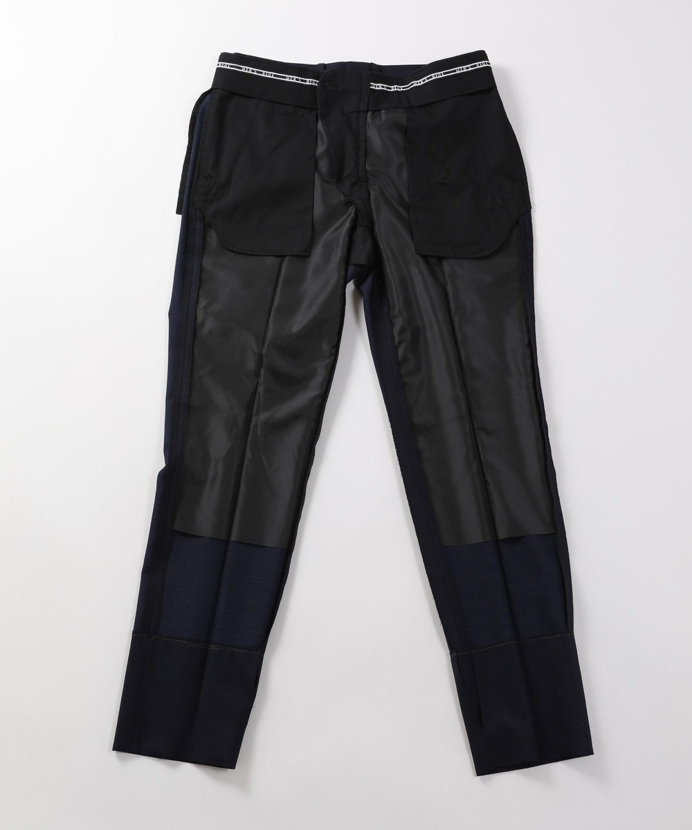MEN'S BIGI ドビー柄スリムフィットスーツセットアップ ネイビー